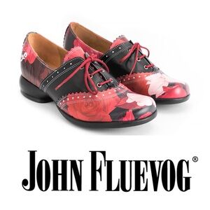 EUC - John Fluevog Fellowship Erika Brogued Oxford Shoe - Size 7
Floral